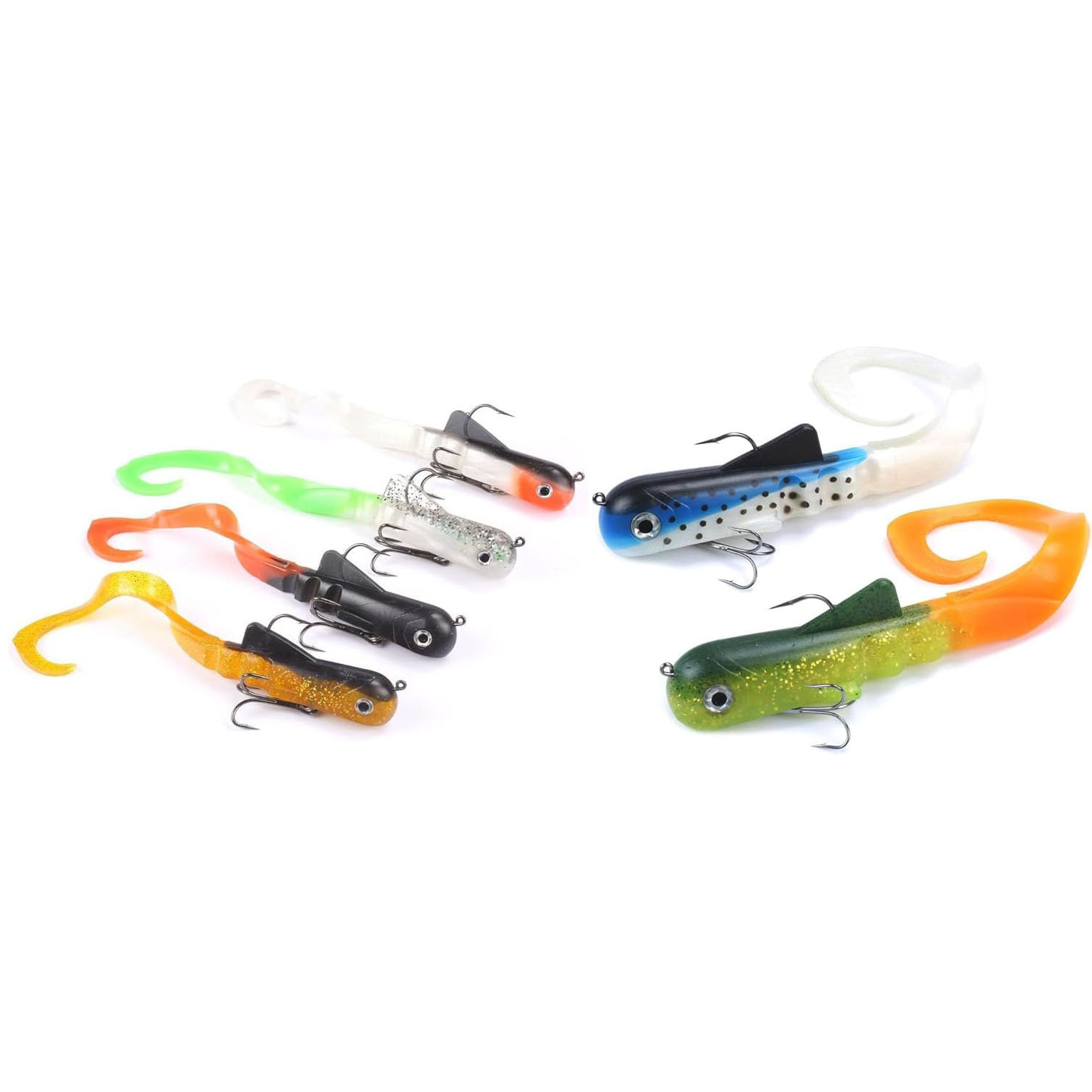Fishing Lure Soft Plastic - 6 Buah/Lot Umpan Pancing Lembut Pike