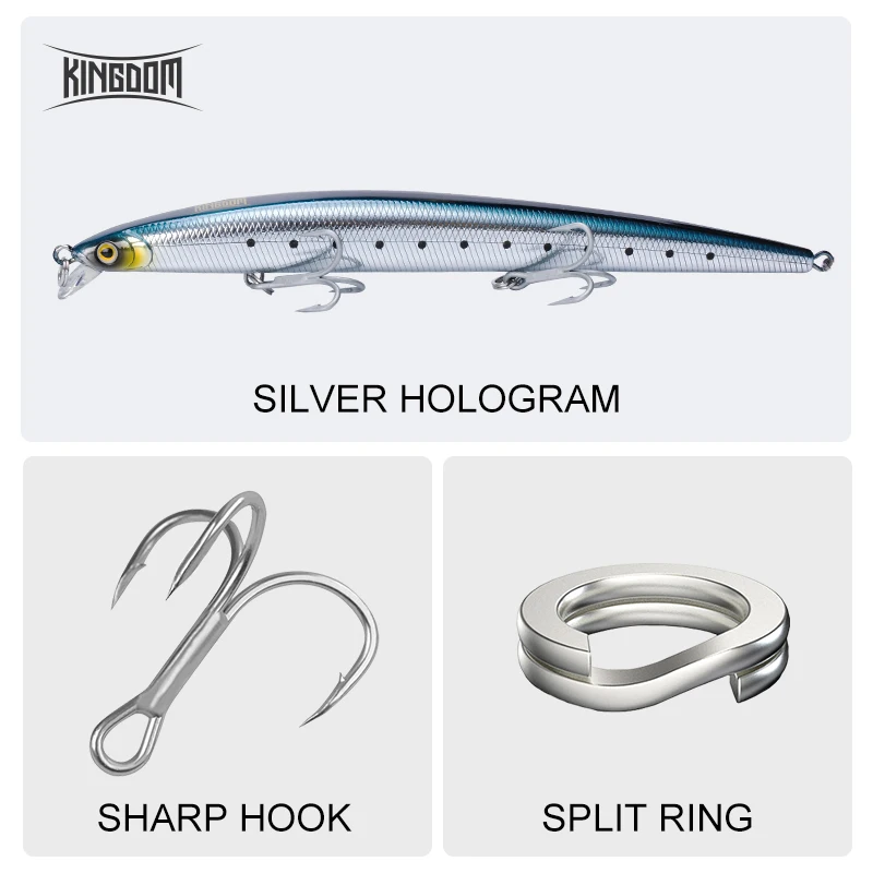Umpan Pancing Kingdom Long Cas - Fishing Lure Jerkbait ulasan dan harga