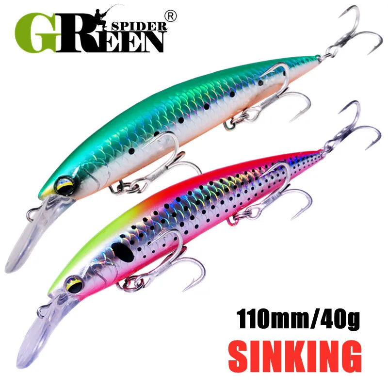 GREENSPIDER umpan pancing bera - Fishing Lure Jerkbait ulasan dan harga